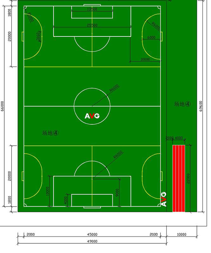 如何做7人制人造草坪足球场预算成本（附有设计图）