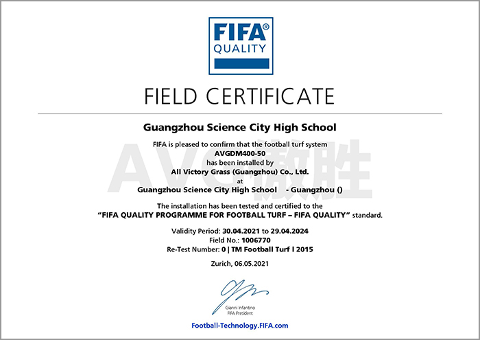 fifa认证证书 fifa认证证书